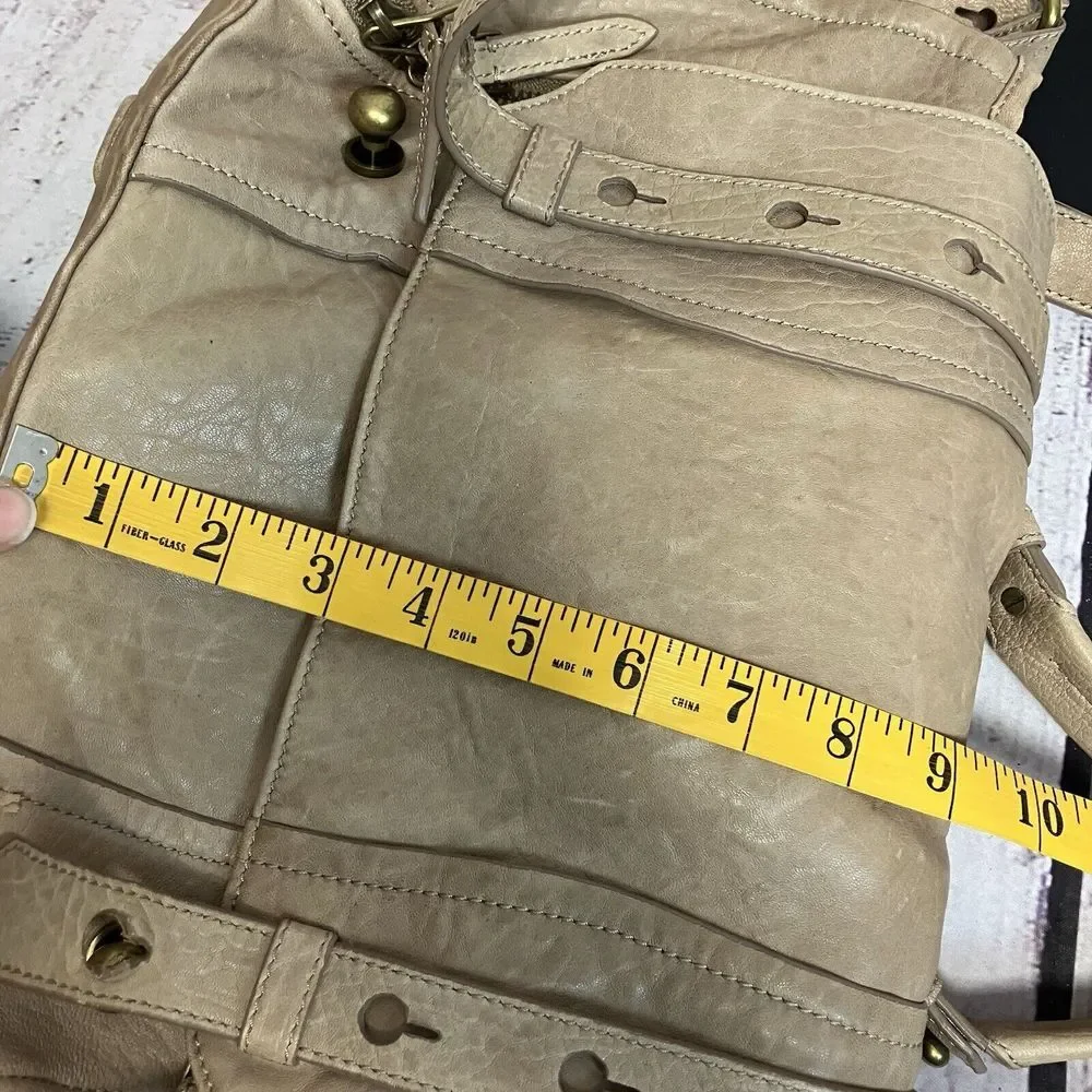 Olivia Harris Handbag by Joy‎ Fryson Taupe Grey Leather Messenger Aged
